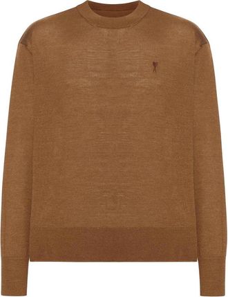 Ami Sweater In Extrafine Wool And Silk