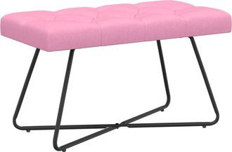 vidaXL Banco Con Tapicer&iacute;a Con Botones Rosa 80 X 40 X 46 Cm Tela Vidaxl