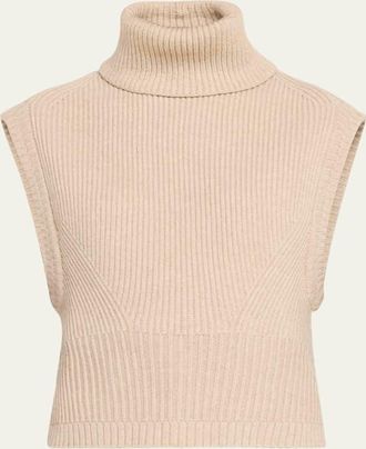SIMKHAI Maple Cashmere Turtleneck Sweater Vest