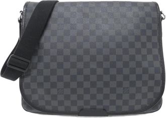 Louis Vuitton Dark Gray Graphite Coated Canvas Shoulder Bag (Pre-Owned)