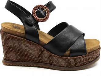 S&ouml;fft Womens Dorathy Wedge Sandal In Black
