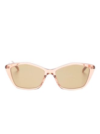 Saint Laurent Eyewear geometric-frame sunglasses - unisex - Acetate - 57 - Brown