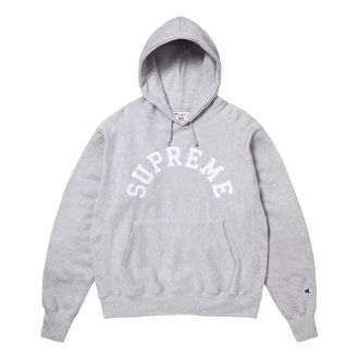SUPREME Champion Hooded Sweatshirt Heather Grey SS25SW57-HEATHER-GREY