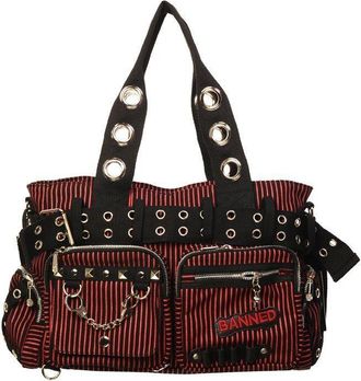 Banned Apparel Canvas Rockabilly Womens Shoulder Handbag