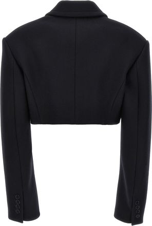 Stella McCartney Womens Black Wool Full-Length Jacket Clothing