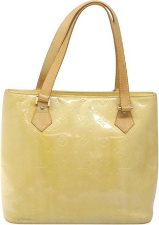 Louis Vuitton Houston Yellow Patent Leather Handbag (Pre-Owned)