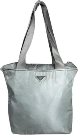 Prada Pre-owned Vintage Tote Bag - Dames - Vintage Shopper - Blauw - ONE Size - Vintage