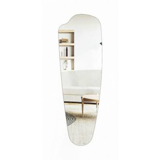 Dmora Specchio Guilmi, Forma Fantasia, Materiale Struttura in Legno Nobilitato, 2.2x120h cm Trasparente