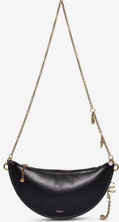 Chlo&eacute; Schultertragetasche in Halbmondform aus Leder Icons