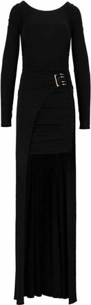 Elisabetta Franchi Maxi Jurken - Dames - Maxi kleedjes - Zwart - S - Kleedjes