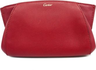 Cartier Bordeaux Leather Pouch (Pre-Owned)