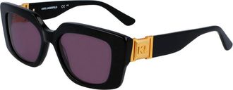 Karl Lagerfeld Zwarte Acetaat Zonnebril