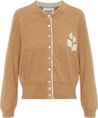 Isabel Marant Lona Cardigan - Dames - Vesten - Bruin - S - Katoen - Truien & Vesten