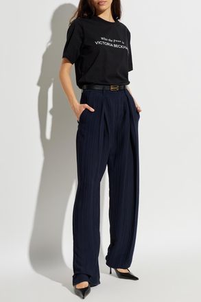 Victoria Beckham T-shirt With Print, Womens, Black