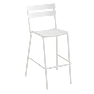 Oviala Silla alta de patio blanca