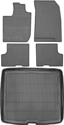 OEM Dacia Duster Ii Suv De 2018 Set - Alfombrillas De Goma Para Coche + Alfombrilla Para Maletero