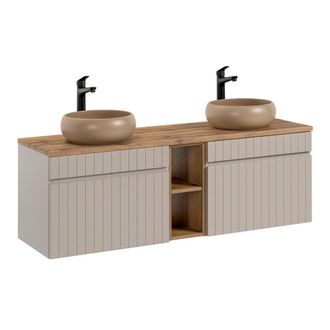 Petits Meubles Mueble lavabo 140 cm 2 nichos estratificado 140.4cm