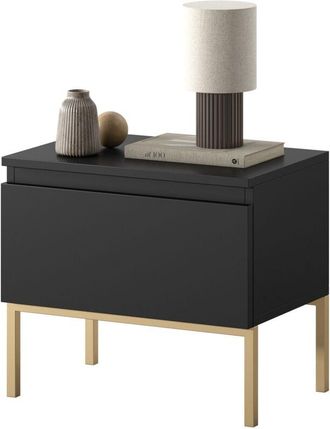 Selsey Bemmi - Comodino - nero con gambe dorate - Selsey
