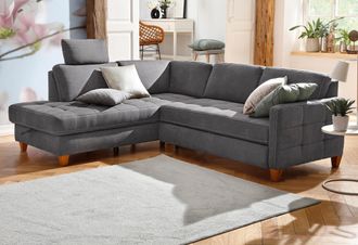 HOME AFFAIRE Ecksofa »Earl L-Form« wahlweise auch mit Bettfunktion oder Bettfunktion mit Bettkasten