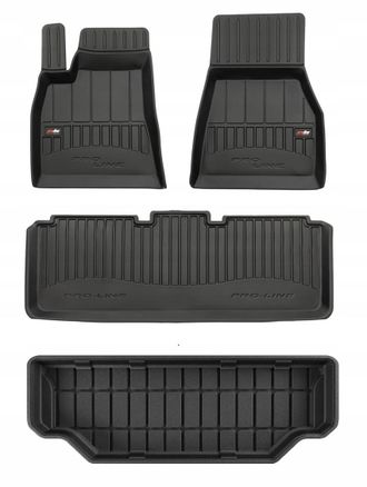 OEM Juego De Alfombrillas De Goma 3d Para Tesla Model S Desde 2012 Hasta La Versi&oacute;n 2012