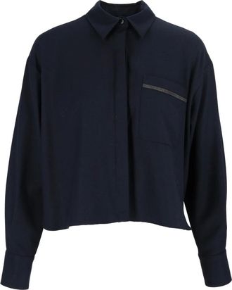 Antonelli Abelia Camicia - Dames - Jassen - Blauw - Maat: L