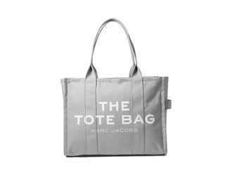 Marc Jacobs The Large Tote Tote Handbags Wolf Grey, Canvas/Cotton
