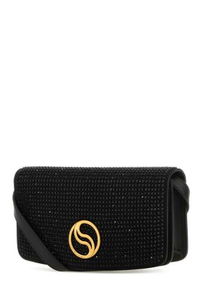 Stella McCartney Womens Black Alter Mat Mini S-Wave Wallet Ultrablack A: Glass Portafogli