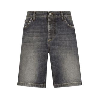 Dolce & Gabbana Stretch Denim Shorts - Heren - Korte broeken - Blauw - Maat: XL Denim