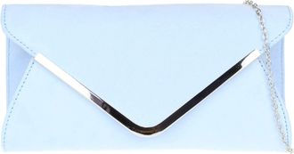 Girly HandBags Womens Envelope Faux Suede Clutch Bag (Serenity)