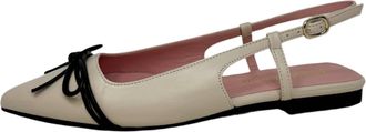 Pretty Ballerinas Womens Yvette Slingback Flats In Ivory