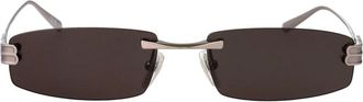 Balenciaga Sunglasses, male, Gray, Size: 57 MM Bb0488S Gossip Rectangle Sunglasses