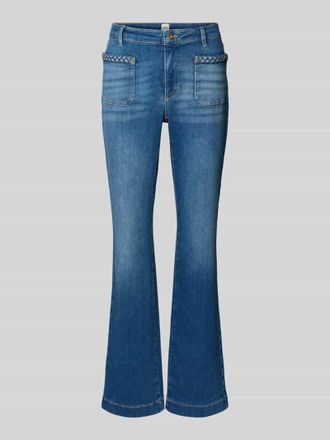 Brax Brax Flared Fit Jeans mit Flecht-Detail Modell Mary in Blau, Gr&ouml;&szlig;e 34K