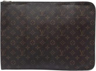 Louis Vuitton Pre-owned Monogram Canvas Clutch - Dames - Vintage Clutch - Bruin - ONE Size - Vintage