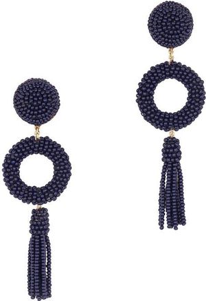 Deepa Gurnani Oliver Beaded Drop Earrings in Navy at Nordstrom