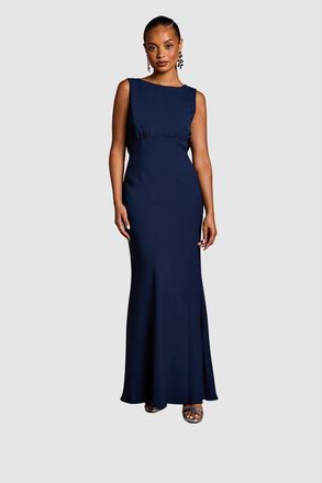 Coast Petite Cowl Back Maxi Dress in Navy at Nordstrom, Size 4