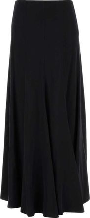 Chlo&eacute; Black Solid Maxi Skirt