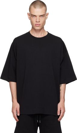 【送料&関税込】Dries Van Noten Black Cotton Hen Oversize T- Dries Van Noten Men's Hen Oversized Graphic T-Shirt | Neiman