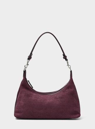 Simons Womens Velvety faux-suede shoulder bag