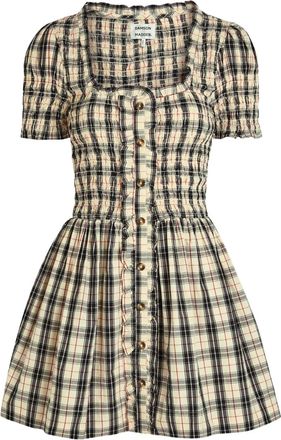 Damson Madder Abito corto Mansi a quadri - Toni neutri