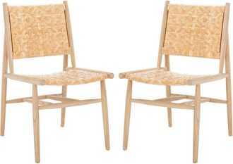 Safavieh Set Of 2 Adira Rattan Dining Chairs