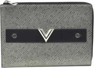 Louis Vuitton Black Silver Epi Leather Clutch Bag Pochette (Pre-Owned)