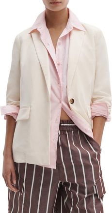 Rag & Bone Jennie One-Button Blazer in Ivory at Nordstrom, Size 14