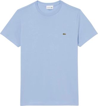 Lacoste T-shirt met ronde hals van Pima-katoenjersey - Heren - T-shirts - Blauw - XS - Katoen - Tops
