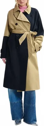 Essentiel Just Patchwork Coat In Combo 1 Gingerbread