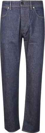 Stone Island Regular Straight Jeans - Heren - Regular Fit Jeans - Blauw - W32 - Katoen - Jeans