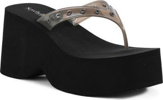 Seychelles High Tide Platform Flip Flop in Black at Nordstrom, Size 11