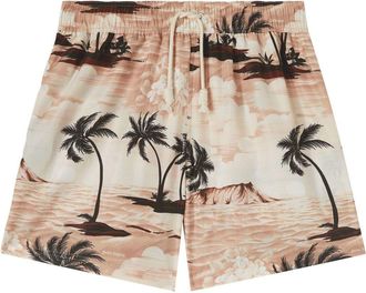 Palm Angels Dream drawstring swim shorts - men - Polyester - M - Neutrals