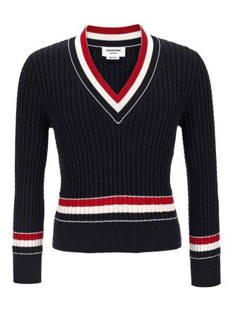 Thom Browne Rwb Intarsia Sweater
