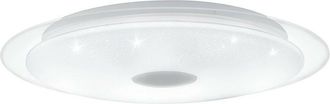 Eglo Eglo - Lanciano Led Decorative Flush Ceiling Light White, Transparent cct, Remote Control Included