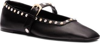 Stuart Weitzman Pry Mary Jane Leather in Black at Nordstrom, Size 7.5